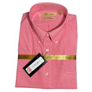 2× Red Gingham Button‑Down Long‑Sleeve Shirts – Size XL